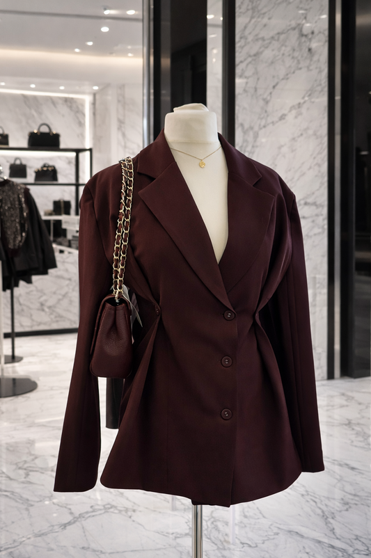 Tailored Blazer Bordeaux