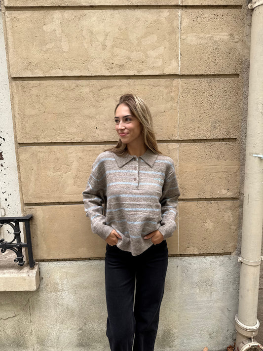 Paris Amour Pully Taupe Blue