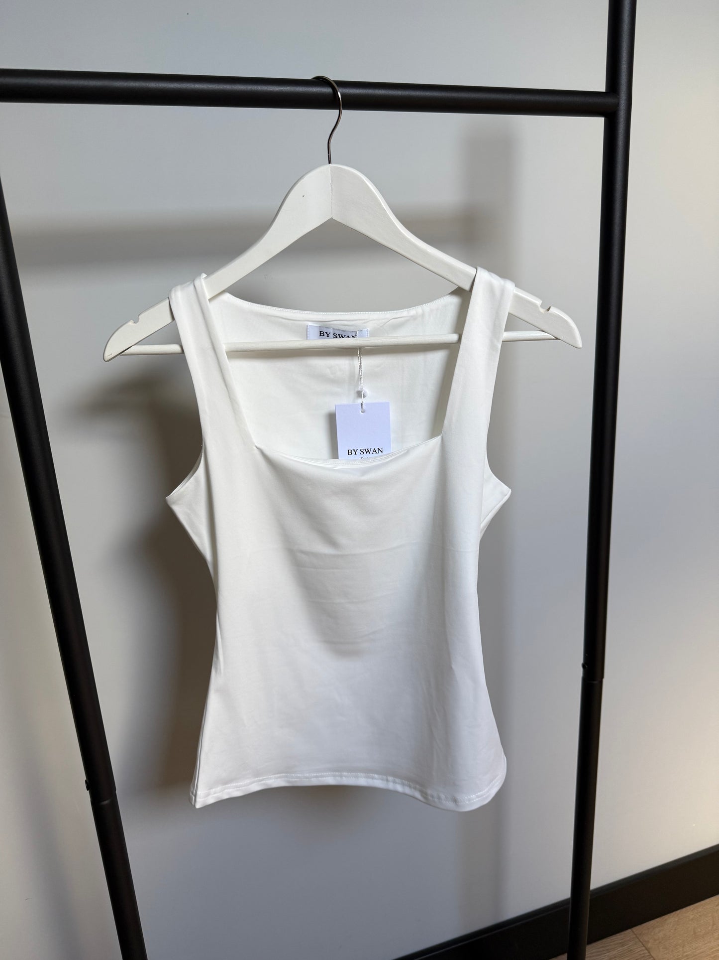 Paris Square Neck Top Wit